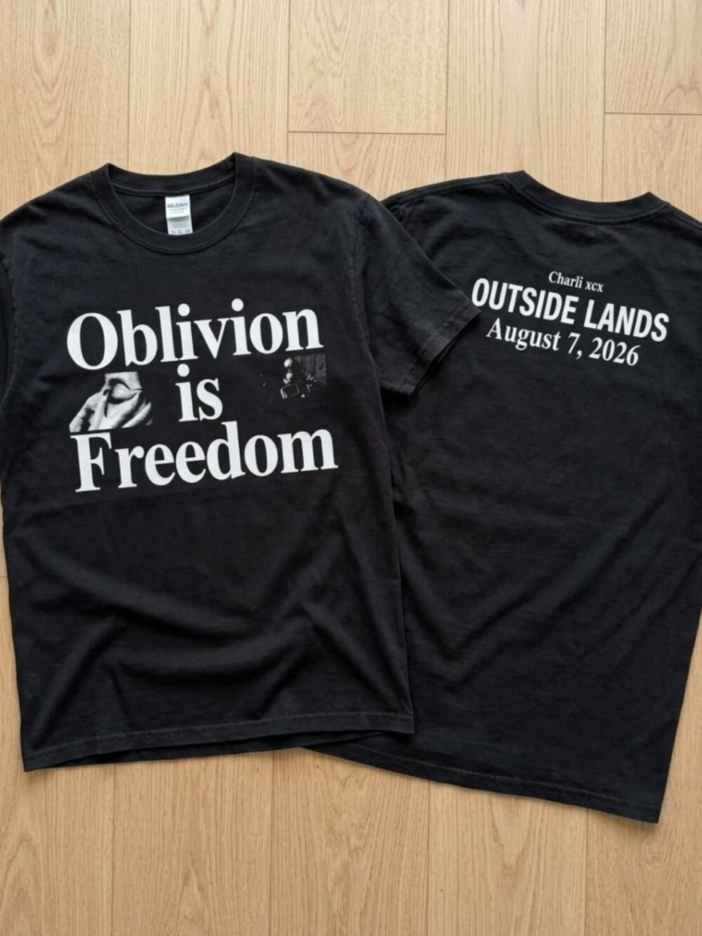 Charli XCX Oblivion Is Freedom Outside Lands 2026 Graphic Tee Reprint